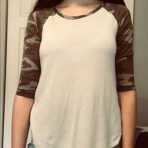 Camouflage Baseball Tee